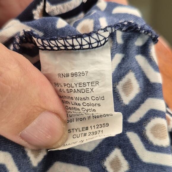 PerSeption Concept Multicolor Geometric Sleeveless Blouse – Size Large - Picture 6 of 8